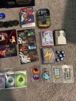 Pokemon TCG EMPTY ETB & Tin + accessories, Stickers And More ￼ - Image 2