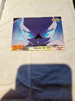 Leaving the Nest #4 Pokemon Topps Mewtwo Strikes Back Blue Logo NM - Image 1