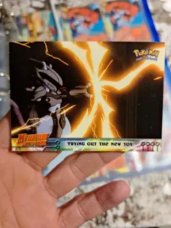 Trying Out the New Toy Pokemon Topps Mewtwo Strikes Back Movie NM Non-Holo - Image 1