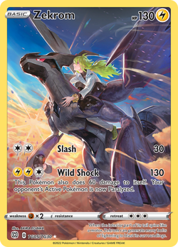 Zekrom TG05/TG30 Holo Brilliant Stars Trainer Gallery Pokemon NM/M - Image 3