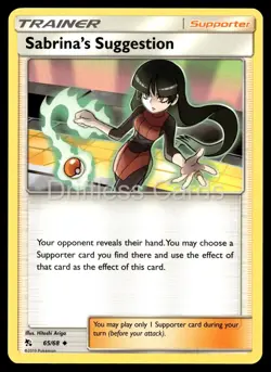 Sabrina's Suggestion 65/68 Uncommon Hidden Fates Pokemon NM/M - Image 1