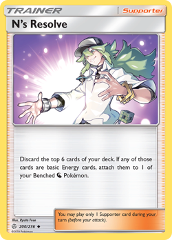 N's Resolve 200/236 Uncommon Cosmic Eclipse Pokemon NM/M - Image 3