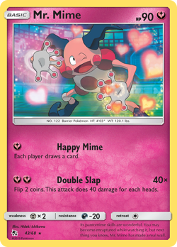 Mr. Mime 43/68 Rare Hidden Fates Pokemon NM/M - Image 3