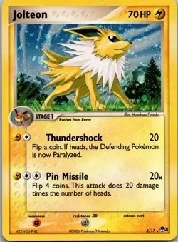 Jolteon 003/017 POP Series 3 Holo Pokemon MP (A7) - Image 1