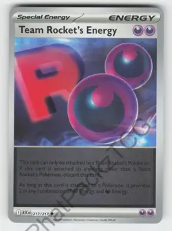 Team Rocket's Energy 217/217 Ascended Heroes UC Reverse Holo NM/M Pokemon - Image 1