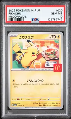 PSA 10 Pikachu 020/M-P McDonald's Happy Meal Exclusive Promo Pokemon Japanese - Image 5