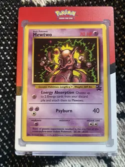 Pokemon Mewtwo 14 WOTC Black Star Promo Vintage NM Pokeball Ultra Pro Snap Case - Image 1