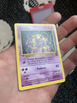 Pokemon Mewtwo 14 WOTC Black Star Promo Vintage NM Pokeball Ultra Pro Snap Case - Image 3