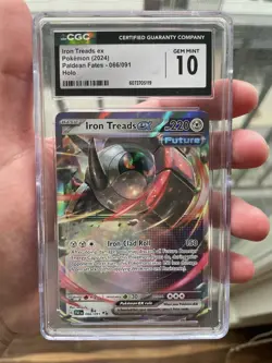 Pokemon Iron Treads ex Holo #066/091 Paldean Fates 2024 - CGC 10 Gem Mint - Image 1