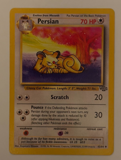 Pokemon Jungle Persian 42/64 Uncommon Base Set 2 LP - Image 1