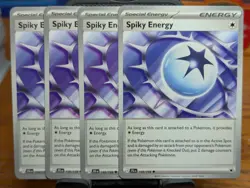 Pokemon TCG Journey Together Spiky Energy 159/159 x4 Playset - Image 1