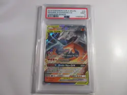 PSA 9 Reshiram & Charizard GX Unbroken Bonds Pokemon Card - Image 1