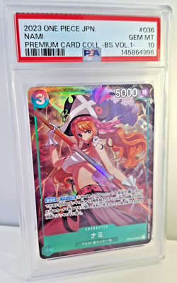 PSA 10 GEM MT Nami One Piece OP02-036 Premium Card Collection Vol.1 GEM MINT - Image 2