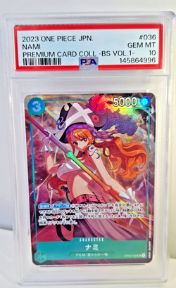 PSA 10 GEM MT Nami One Piece OP02-036 Premium Card Collection Vol.1 GEM MINT - Image 3