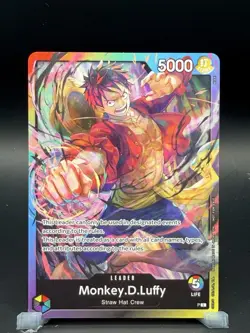 Monkey.D.Luffy (Release Event Leader) L - One Piece - English NM Rainbow Promo - Image 1