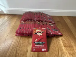 One Piece TCG OP-13 Carrying On His Will Sleeved Booster Pack Lot of 38 English - Image 1