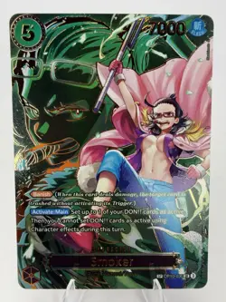 Bandai One Piece Card Game Smoker OP10-030 SP SR Full Art Foil English - Image 1