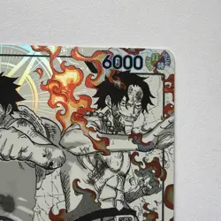 ST30-001 - Luffy & Ace Leader (Alternate Art Parallel - Black/White) - Near Mint - Image 4