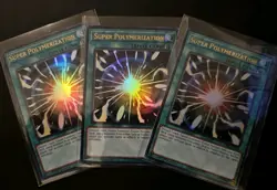 3x Super Polymerization Ultra Rare 1st Ed Yugioh! LP Playset - Image 1