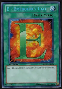 Yugioh E - Emergency Call RYMP-EN024 Secret Rare 1st Ed - HP - Image 1