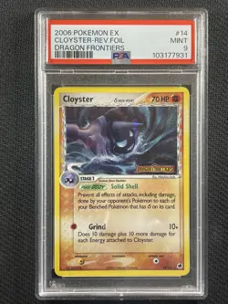 Pokemon Cards PSA 9 MINT Cloyster Rev Foil Dragon Frontiers EX 2006 14/101 - Image 1