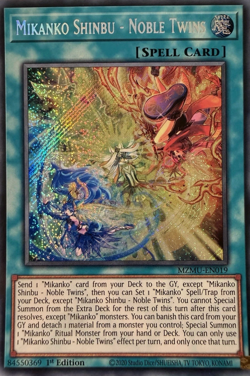 MZMU-EN019 Mikanko Shinbu - Noble Twins Secret Rare 1st Edition YuGiOh - Image 1