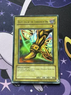 Yu-Gi-Oh! TCG Right Leg of the Forbidden One LOB-120 NM - Image 1