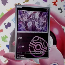 Pokemon TCG S-Chinese 151C Mewtwo 150/151 Master Ball Holo + Bonus Card - Image 4