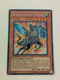 Gladiator Beast Equeste - Secret Rare - LCGX-EN251 - 1st Edition LP Yugioh Card - Image 1