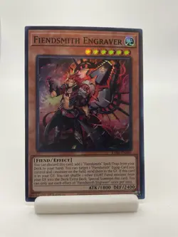 Yu-Gi-Oh! Fiendsmith Engraver RA04-EN049 Super Rare 1st Ed. - Image 1