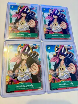 4x Monkey.D.Luffy (Welcome Pack Vol. 2) One Piece Promotion Cards ST16-005 NM - Image 1