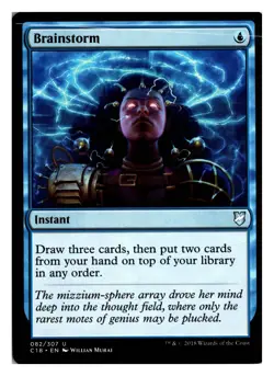 Magic MTG Brainstorm 82 UC Commander 2018 English Card Near Mint - Image 1