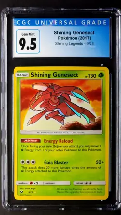 Shining Genesect Graded Pokemon Card 9/73 Gem Mint CGC 9.5 Shining Legends 2017 - Image 2