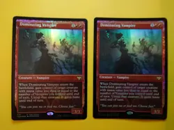 MTG Card. Dominating Vampire x2 FOIL promo VOW rare as pictures 2 card promo - Image 1