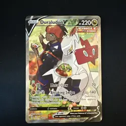 Pokemon Duraludon v TCG Evolving Skies Holo Ultra Rare Card 198/203 - Image 1