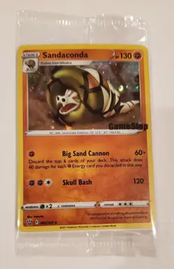 Pokemon Sandaconda 082/163 Gamestop Cosmo Holo Promo Card still in wrapper - Image 1