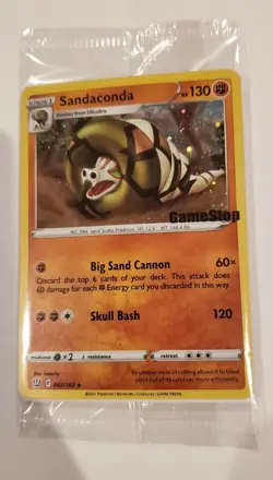 Pokemon Sandaconda 082/163 Gamestop Cosmo Holo Promo Card still in wrapper - Image 3
