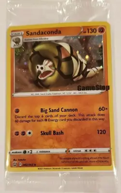 Pokemon Sandaconda 082/163 Gamestop Cosmo Holo Promo Card still in wrapper - Image 4