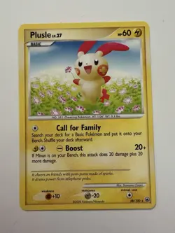 Plusle 28/100 Rare Majestic Dawn NM Pokemon Card - Image 1