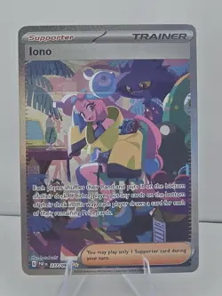 Pokemon Cards Iono 237/091 Holo Paldean Fates Special Illustration Rare NM - Image 1