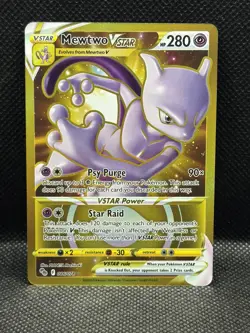 Pokemon TCG Mewtwo VSTAR Secret Rare Card 086/078 - Image 1