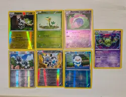 Pokemon Black & White Base Set 7 Card Lot Reuniclus Holo Oshawott Snivy Rare - Image 1