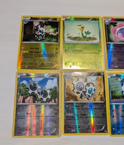 Pokemon Black & White Base Set 7 Card Lot Reuniclus Holo Oshawott Snivy Rare - Image 3