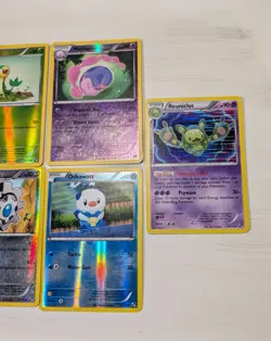 Pokemon Black & White Base Set 7 Card Lot Reuniclus Holo Oshawott Snivy Rare - Image 4