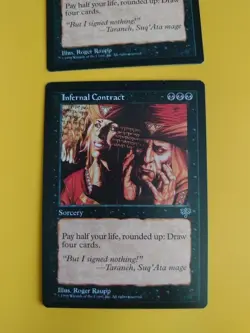 Infernal Contract x2 Sorcery Mirage. Old Vintage. Magic the Gathering Card. - Image 2