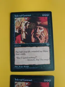Infernal Contract x2 Sorcery Mirage. Old Vintage. Magic the Gathering Card. - Image 3