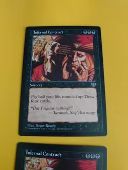 Infernal Contract x2 Sorcery Mirage. Old Vintage. Magic the Gathering Card. - Image 4