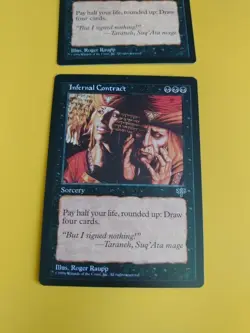 Infernal Contract x2 Sorcery Mirage. Old Vintage. Magic the Gathering Card. - Image 5