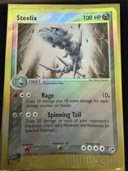 Steelix 23/100 EX Sandstorm Reverse Holo 2003 Pokemon Card HP Creased - Image 3