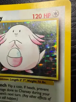 Pokemon TCG Base Set Chansey Holo Card #3/102 MP Condition - Image 4